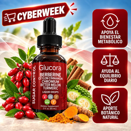 Glucora Nueva Fórmula | Apoyo Natural para la Glucosa, Energía y Antojos - 60 ML
